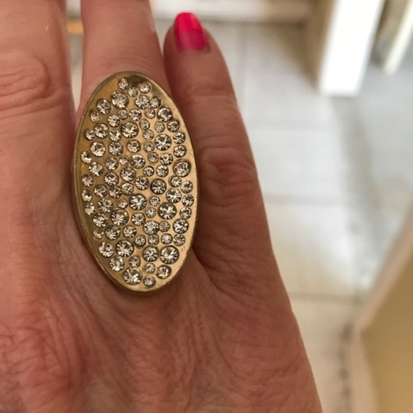 Rhinestone Stretch Ring Retro Oval Shape Trendy - Picture 4 of 7